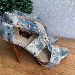 Stuart Weitzman denim heels. Size 7.5